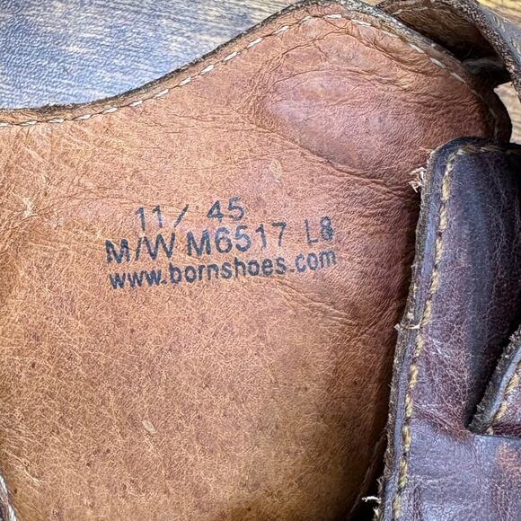 Born Mens Size 11 EU 45 Fisherman Sandals Leather Brown Open Toe Classic Preppy - Picture 7 of 11